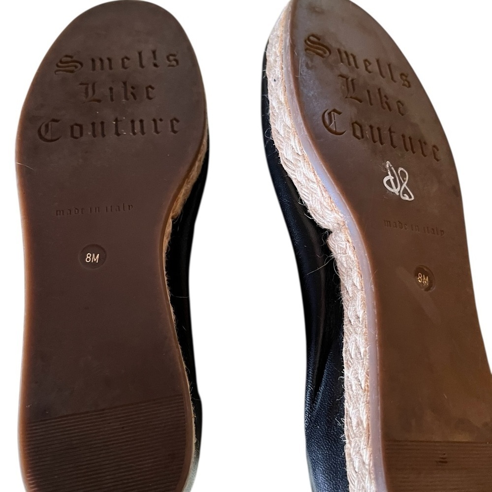 Juicy Couture Black Leather Espadrille Flats - Picture 9 of 9